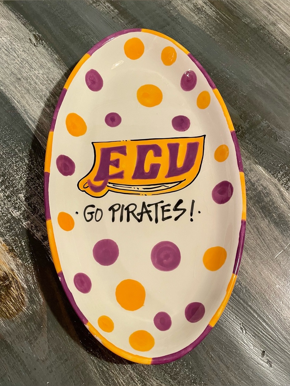 ECU Pirates Hand-Painted Ceramic Serving Platter – Magnolia Lane Collection